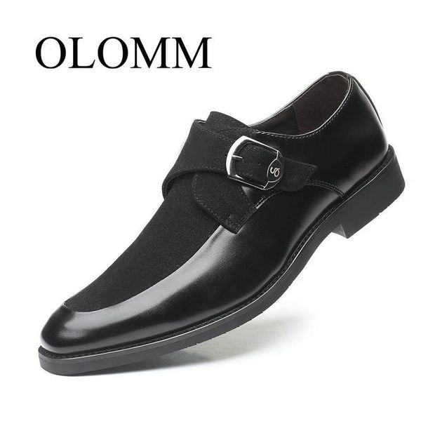 

dress shoes olomm 2021 british men's business set foot large size dd-107, Black