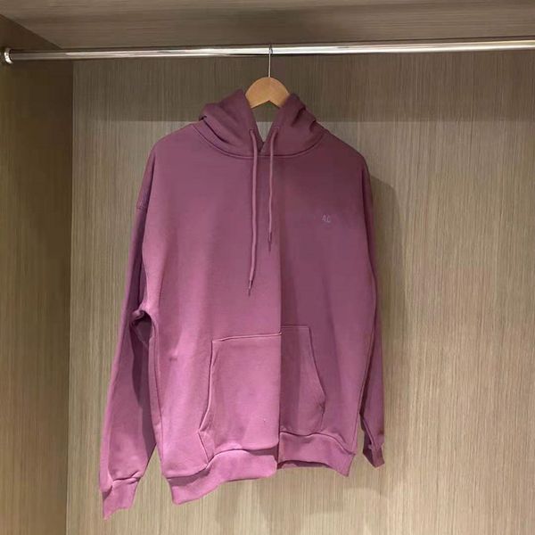 

21 spring and summer new fashion brand paris home chest back letter printing simple leisure terry hooded couple's sweater, Black