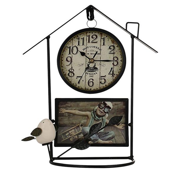 

wall clocks 1pc retro bird po frame clock cage large size numbers home ornaments classroom hang