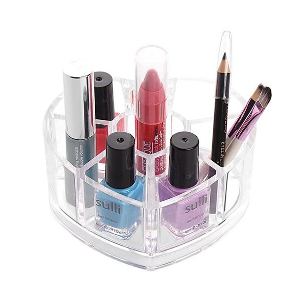 

storage boxes & bins heart shape transparent acrylic lipstick cosmetics lip box