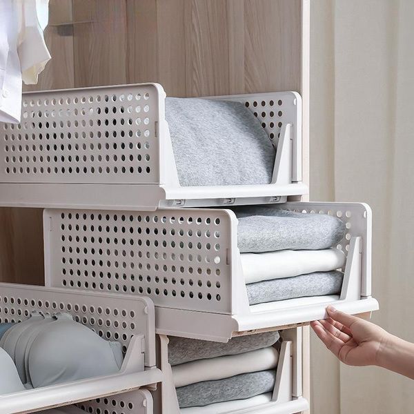 

storage drawers wardrobe layered partition drawer stackable clothes organizer basket cabinet