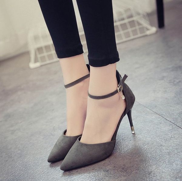 

dress shoes fresh high heels women's pointed button hollow single 1 uwez, Black