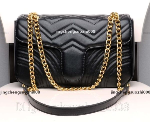 

1-65 aa gglvlouisvuttonÂ yslvitton designer marmont handbags women leather chain shoulder bags luxury messe#168, Red;black