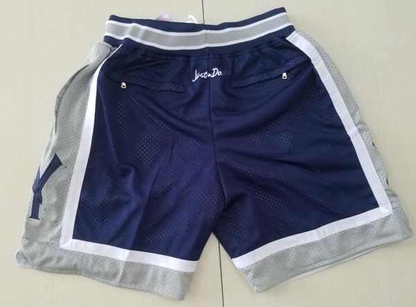 Pantaloncini da baseball vintage della squadra Tasche con cerniera Abbigliamento da corsa NY Blu navy Colore Appena fatto Taglia S-XXL Ordine misto tutte le maglie