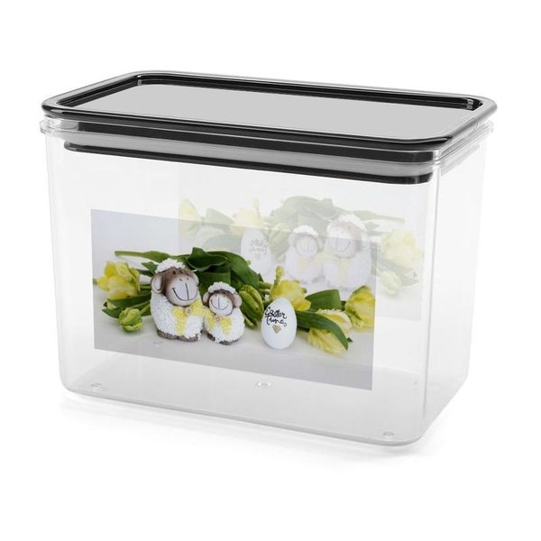

cute kitchen storage container rectangle tank sealed for bread rice oats cereals beans jar bottles & jars