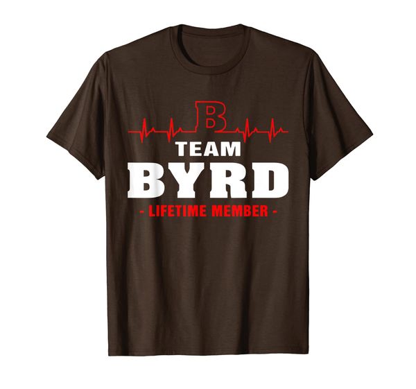 

team byrd lifetime member shirt surname, last name gift t-shirt, White;black