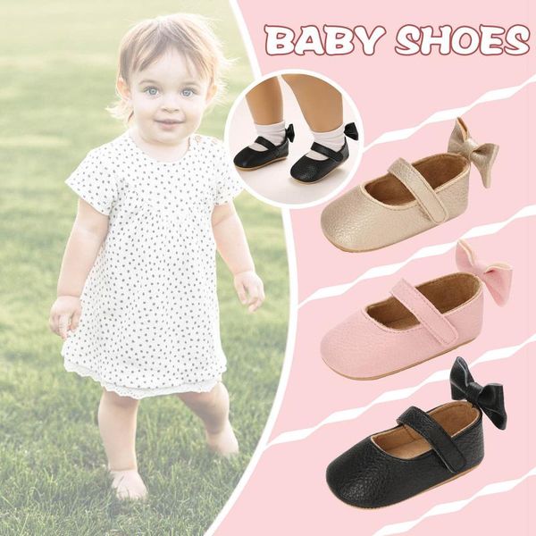 

first walkers #vw toddler baby girls solid princess shoes bowknot non-slip walking children leather soft sole