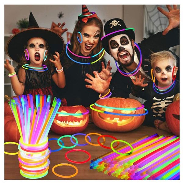 

party decoration 100 pieces of fluorescent lights glowing in the dark bracelet necklace neon wedding birthday halloween pr