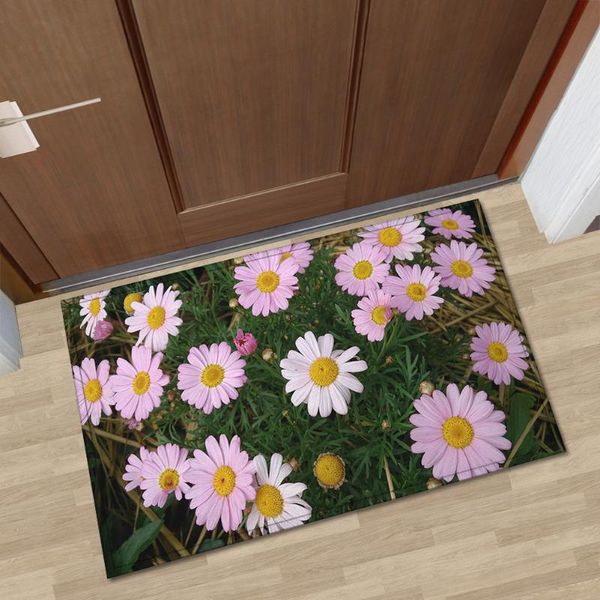

carpets home welcome doormats 3d printed floral pattern decor floor mats for hallway living room bedroom anti slip entrance mat