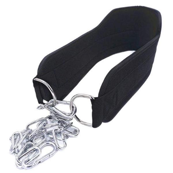 

accessories gym weight lifting belt with chain for pull up chin kettlebell barbell fitness bodybuilding exercise