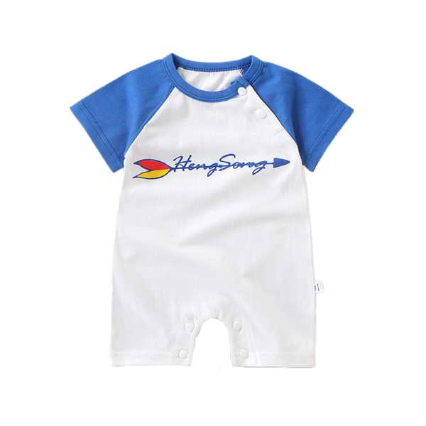 

summer baby clothing short sleeve one piece cotton romper sports clothes cute animal pattern shortalls 0-18 month boys girls jumpsuits, Blue