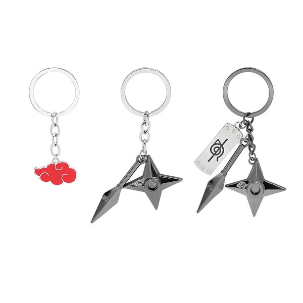 

keychains new kunai dart keychain shuriken weapon konoha uzumaki sasuke itachi black keyring key chain ring ninja anime jewelry, Silver