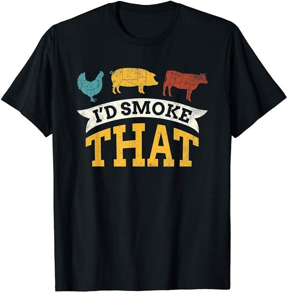 

i'd smoke that bbq grilling vintage grill mothers day t-shirt size s-5xl, White;black
