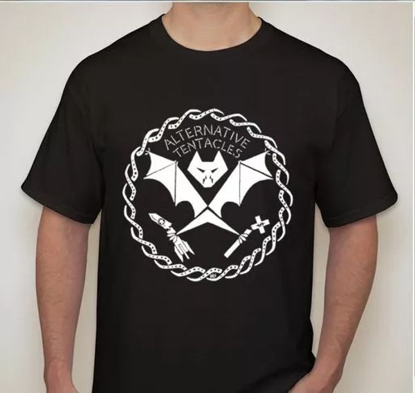 

AT Alternative Tentacles Thrash hardcore Punk rock band T shirt tee, White;black