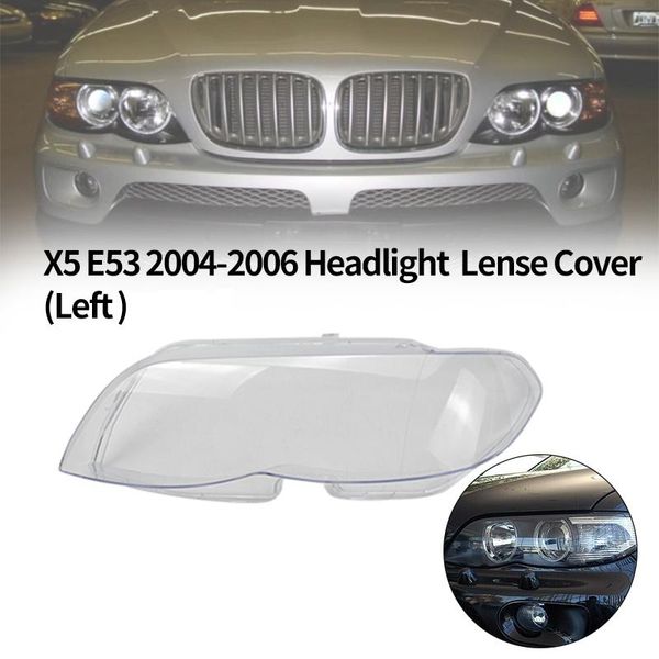 

1pcs car headlight head light lamp lens clear cover for- x5 e53 2004-2006 cover(left) other lighting system