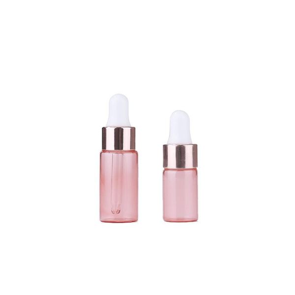 1ml 2ml 3ml 5 ml esvazie os frascos de gotas de óleo essencial rosa mini frasco pequeno frasco de perfume para viagens