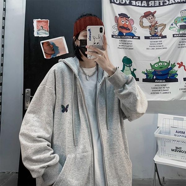 

women's hoodies & sweatshirts harajuku zip up women korean oversized thin clothes plus size loose casual solid color shirt long sleeve, Black