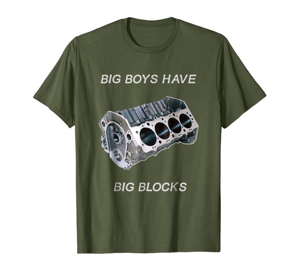 

big boys have big short blocks muscle car enginet-shirt, White;black