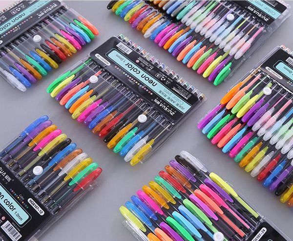 

highlighters watercolor pen fluorescent students painting stationery mini cute 1 set of, Black;red