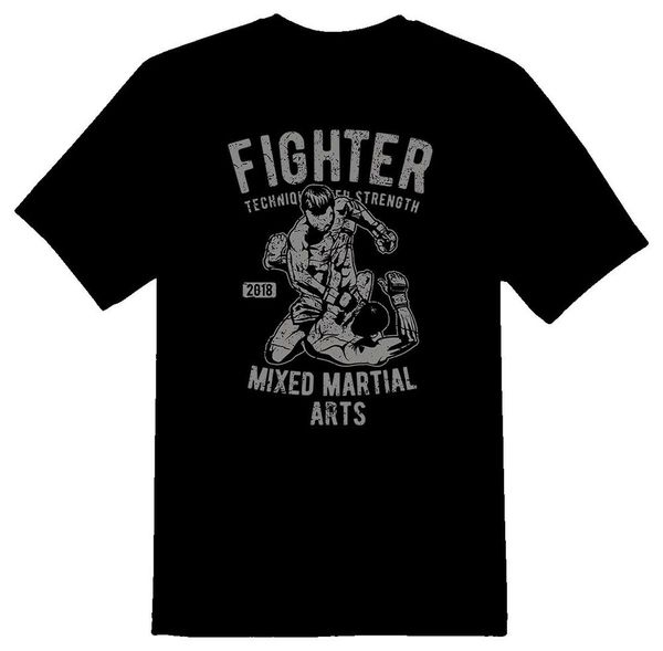 

fighter mixed martial arts tee shirt black or white, White;black