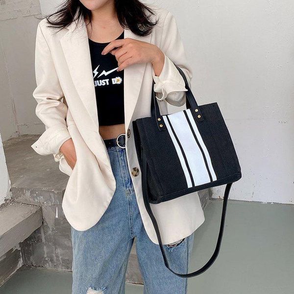 

evening bags simple fashion large-capacity handbag for ladies vintage striped tote female portable ol business briefcase korean style