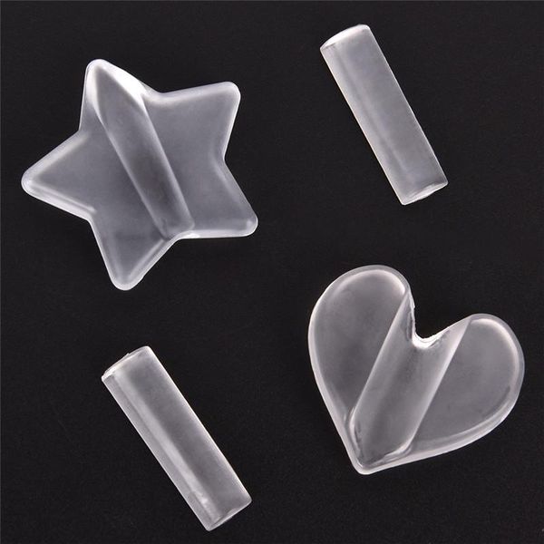 

nail art kits clear heart shape metal slice sparkle curve mold shaping tool stick stud lamination manicure tools