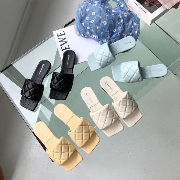 

slippers gladiator women flats open square toe sandals slides outdoor flip flops elegant casual comfortable, Black