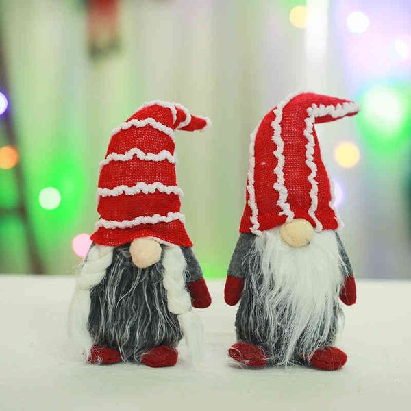 

christmas new ornaments faceless doll ice cream cap dwarf santa claus ornament
