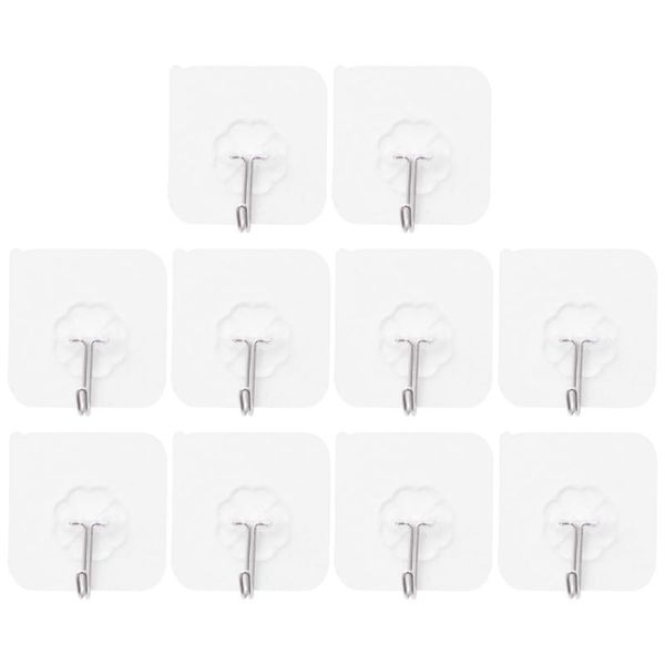 

hooks & rails 25pcs transparent self-adhesive strong wall hanger towel