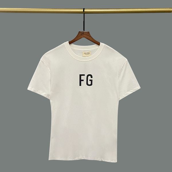 

fog fashion brand rich fg colorful reflective large loose summer letter high street t-shirt men's couple short sleeves2021, White;black