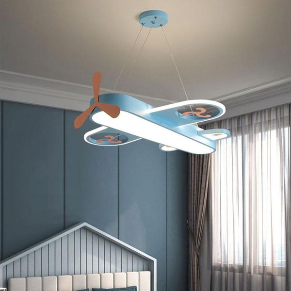

chandeliers modern blue pink aircraft led chandelier for bedroom living dining children's baby room nursery nordic indoor decoration li