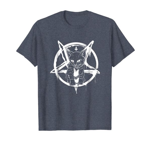 

satan cat shirt - occult satanic lucifer gift women men, White;black