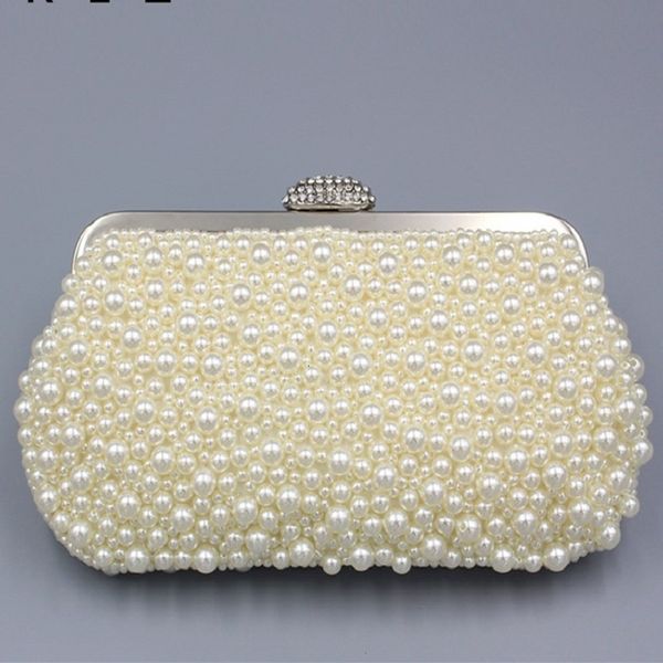 

day packs 2021 spring banquet makeup clutch bag female elegant full pearl portable box with dress bridal shoulder messenger tqpk