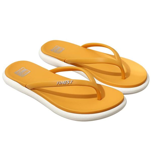 

slippers simple solid color comfortable flip flop women summer fashion casual non-slip couple flops breathable beach slides, Black
