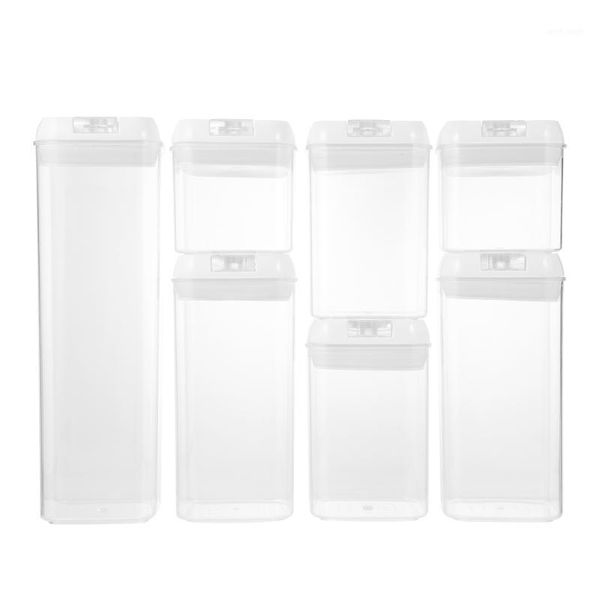 

storage bottles & jars 7pcs kitchen empty containers practical square snack
