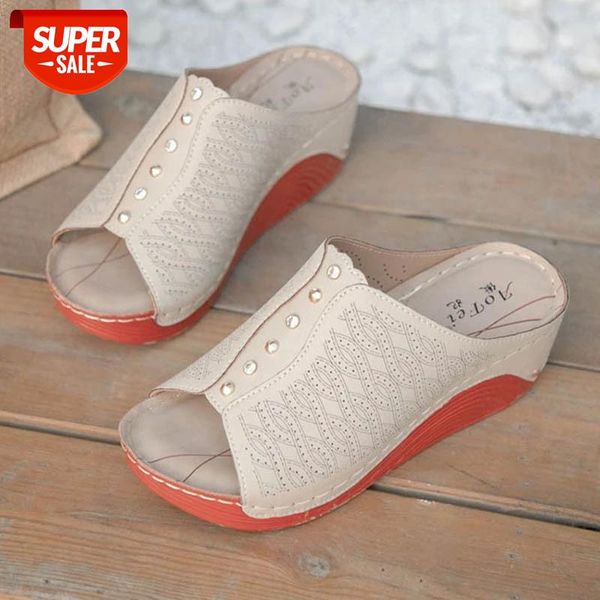 

2021 summer women sandals outdoor beach wedge shoes flip-flop classical gladiator flats casual female #uw8q, Black