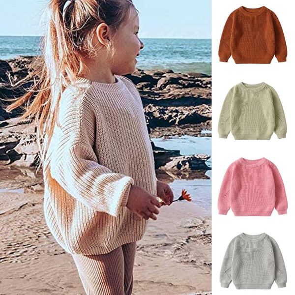 

pullover 2021 winter fall arrivals kids boys girls knit sweaters toddler cartoon fashion clothing children thicken clothes, Blue