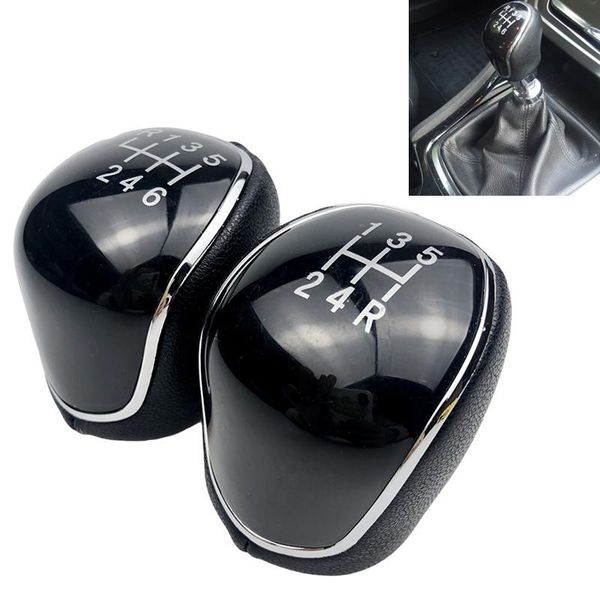 

shift knob 5/6 speed leather gear for car styling accessories shifter lever stick pen head handball