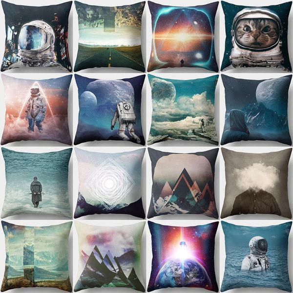 

cushion/decorative pillow one side print cushion cover polyester decorative for sofa seat soft throw case 45x45cm