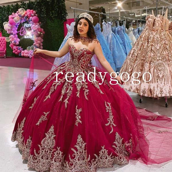 

vestidos de 15 aÃ±os charro quinceanera dresses with cape lace applique beading corset back sweet 16 dress abiti da cerimonia, Blue;red