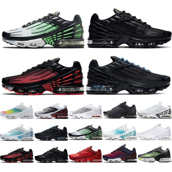 

tuned 3 tn plus iii running shoes mens women deep royal blue leather triple white obsidian green aqua volt tiger trainers sneakers