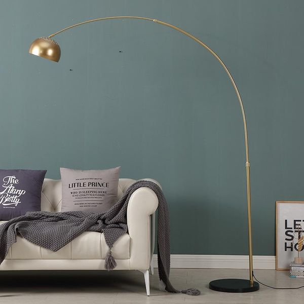 

floor lamps modern simple iron art fishing nordic led living room decor light marble base gold lights body bedroom lamp