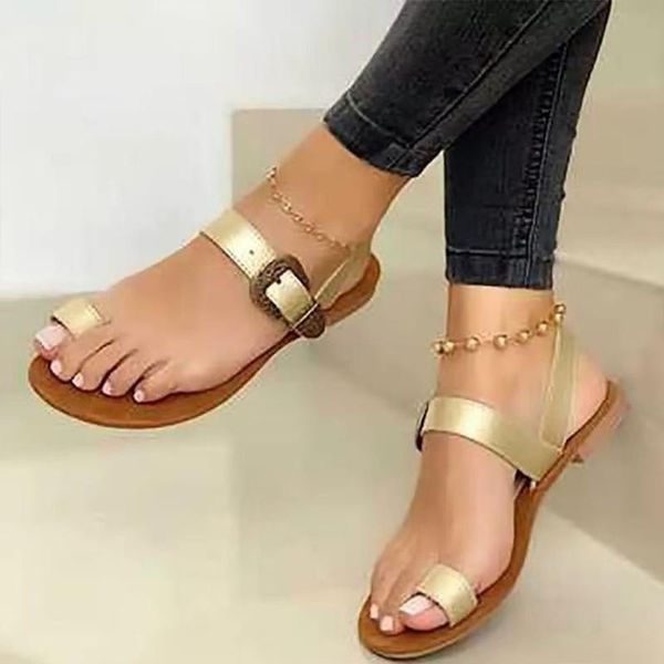 

sandals 2021 women summer shoes clip toe casual buckle ladies slides fashion beach female flats slippers flip flops, Black