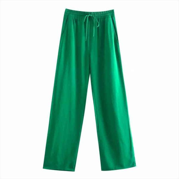

summer elastic waisted green womens pants straight casual loose trousers p2081, Black;white