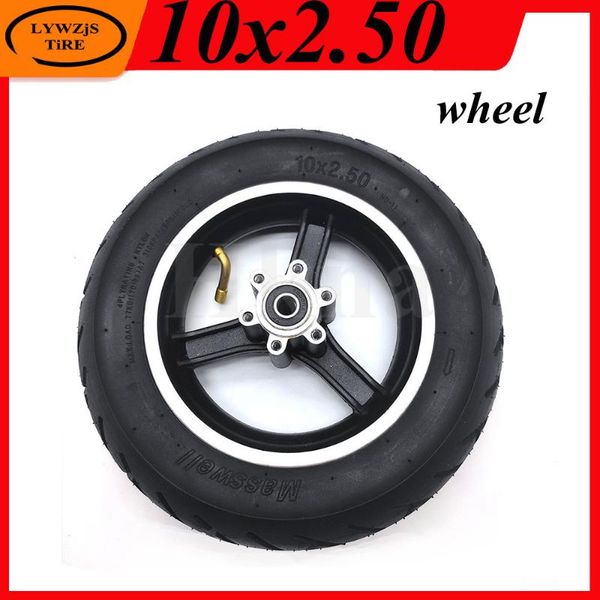 

motorcycle wheels & tires 10x2.50 pneumatic wheel 10*2.50 tire with disc brake hub for electric scooter 10 inch replacement parts