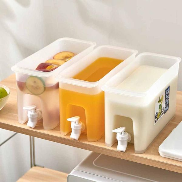

storage bottles & jars household cold drink water kettle with faucet refrigerator summer bucket bubble bottle