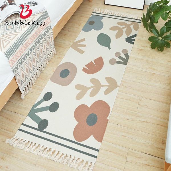 

carpets bubble kiss simple style carpet cotton linen flower art rug tassel edge living room home decor bedroom bedside area rugs