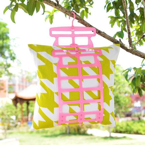 

laundry bags windproof pillow hanging rack drying mesh storage holder clothes