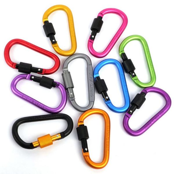 

cords, slings and webbing outdoor mountaineering buckle lock fast hanging key water bottle d type kettle backpack hinge keychain