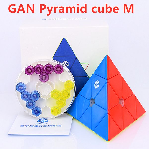 

2021 GAN Pyramid M Magnetic 3x3x3 magic cube 3x3 speed Pyramid cube Enhanced Core Positioning Magnets cubo mgaico